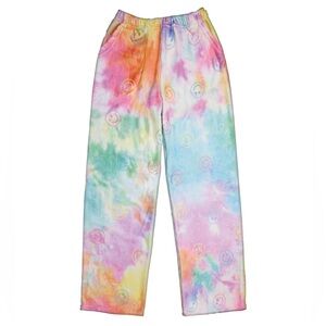 ISCREAM Colorful Tie-Dye Kids Sherpa Furry Pocket Pants 5/6 NWT